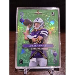 2024 Wild Card Avery Johnson #ADPS-AJN Queen Of Spades Green Foil /3 Wildcats